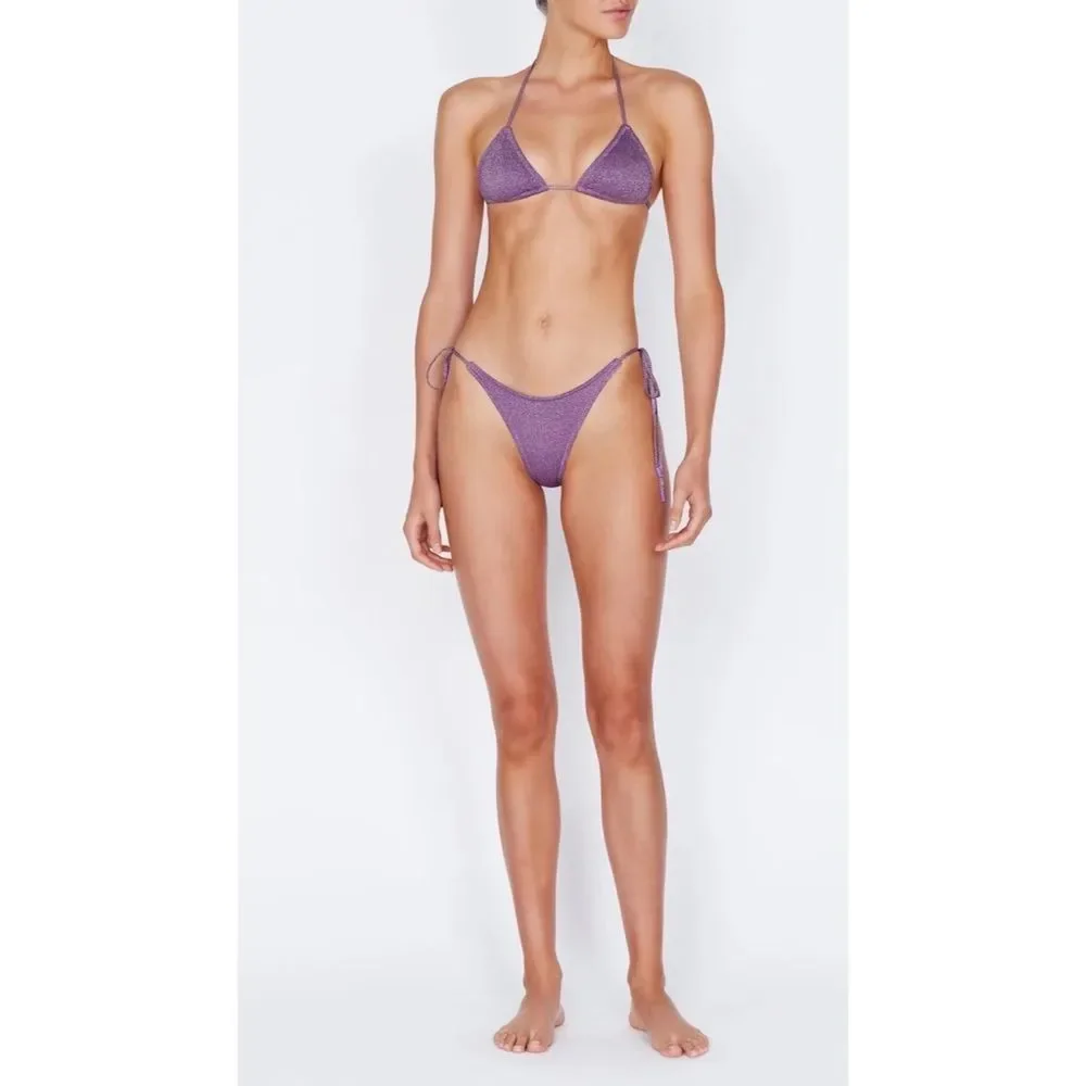 triangl swimwear Shimmery Purple Triangle Bikini